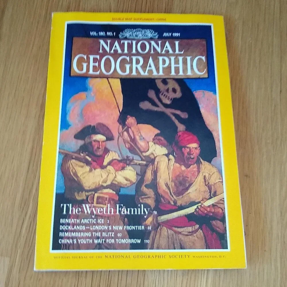 National Geographic Magazine 1991, 1999, 2000, 2002, 2005 x 5